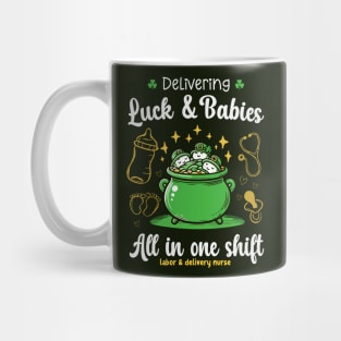 Delivering Luck & Babies St Patricks Day Mug